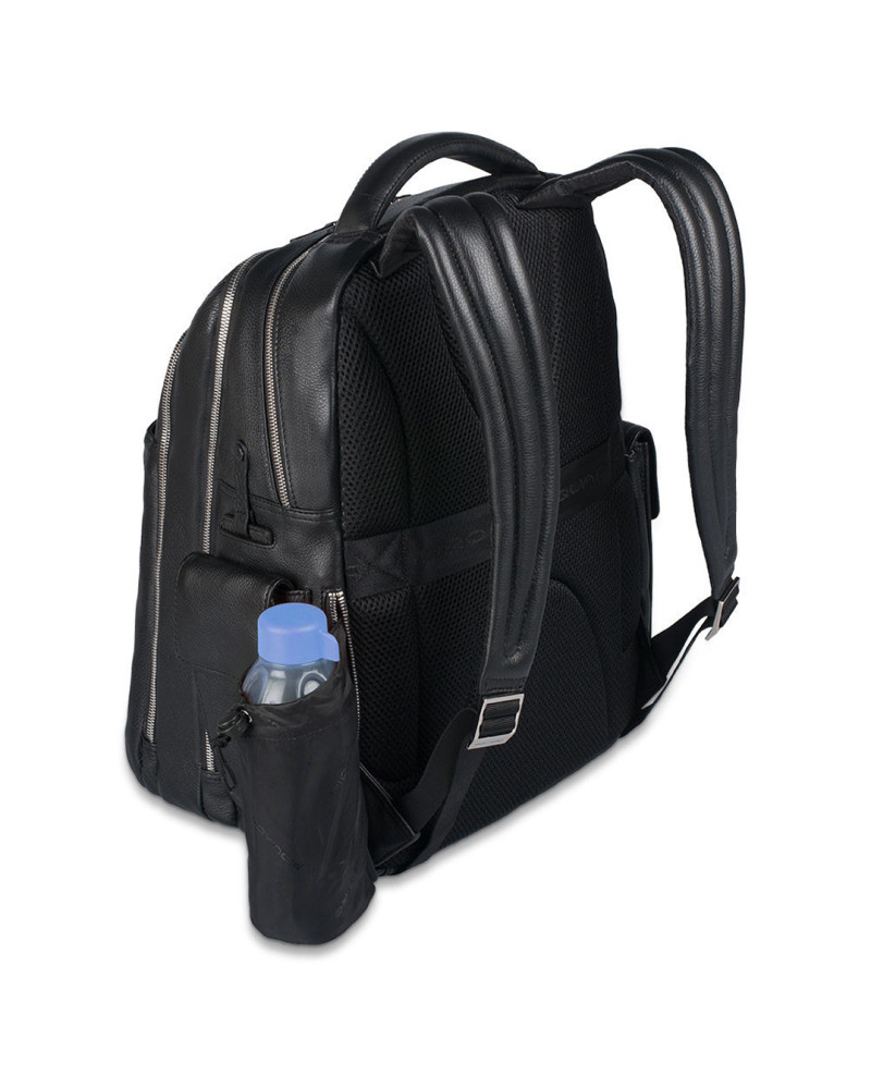 Piquadro Modus - Notebook backpack with bottle holder and umbrella holder  Colour Black