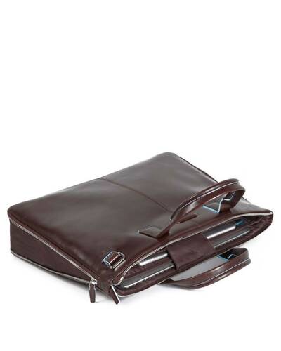 Piquadro Blue Square expandable, slim computer bag with iPad®Air/Pro 9.7 compartment, Brown - CA4021B2/MO