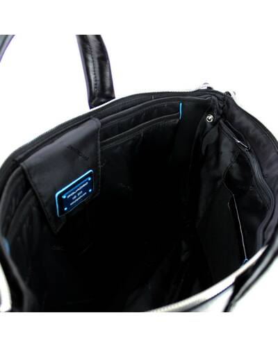 Piquadro Blue Square expandable, slim computer bag with iPad®Air/Pro 9.7 compartment, Black - CA4021B2/N