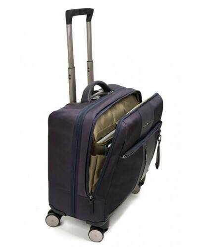 Piquadro Brief trolley briefcase with USB and micro-USB plate, Blue - CA4446BRBM/BLU