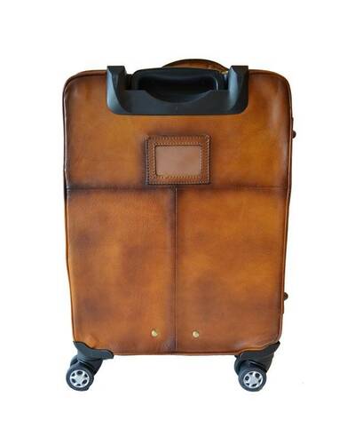 Pratesi Intercontinental trolley in genuine leather - B275 Bruce Black