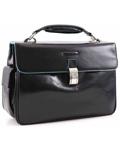 Piquadro Blue Square computer briefcase with iPad compartment, Black - CA1095B2/N