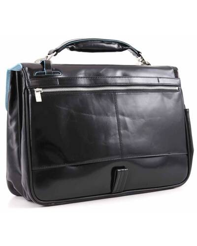 Piquadro Blue Square computer briefcase with iPad compartment, Black - CA1095B2/N