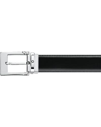Montblanc cintura elegante reversibile cut-to-size, Nera/Marrone - MB09774