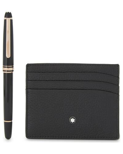 Montblanc Meisterstuck red gold Classique Rollerball and Pocket Holder Set - MB114121