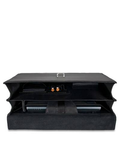 Piquadro Modus Briefcase with two dividers plus double compartment for notebook, Black - CA1152MO/N