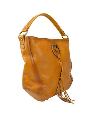Pratesi Faella leather shoulder bag - B477 Bruce Cognac