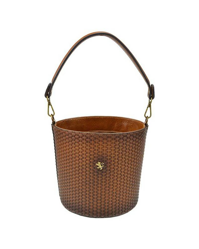 Pratesi Secchiello Borsa a tracolla in vera pelle - T335 Marrone