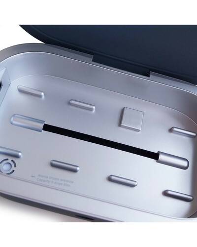 Piquadro Re Start UVC sterilizer with wireless charging, Grey - AC5466RS/G