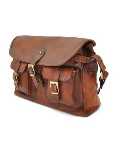 Pratesi Maremma borsa a tracolla in vera pelle - B118 Bruce Cognac