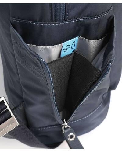 Piquadro PQ-Bios Computer backpack in regenerated nylon, Blue - CA4545BIO/BLU