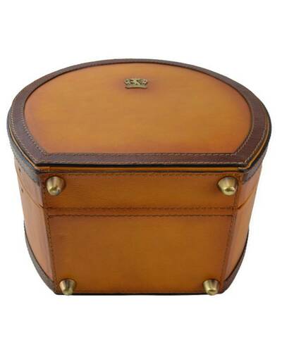 Pratesi Cappello Hat box (medium size) - B400/35 Bruce Cognac
