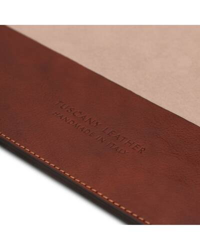 Tuscany Leather - Sottomano da scrivania in pelle con ribalta Marrone - TL142054/1