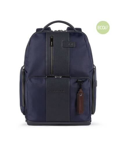 Piquadro BagMotic Computer backpack in recycled fabric, Navy Blue - CA4439BR2BM/BLU