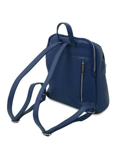 Tuscany Leather TL Bag - Soft leather backpack for women Dark Blue - TL141982/107