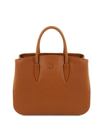 Tuscany Leather Camelia Leather Handbag Black - TL141728/2