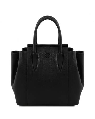 Tuscany Leather Tulipan Leather Handbag Black - TL141727/2