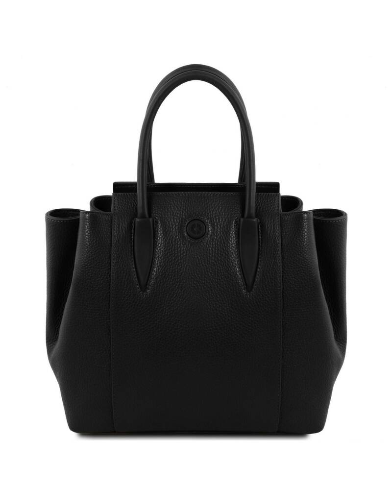 Tuscany Leather Tulipan Leather Handbag Black - TL141727/2