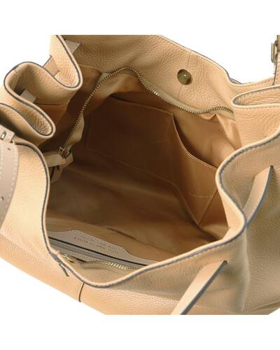 Tuscany Leather Cinzia - Soft leather shopping bag Champagne - TL142144/126
