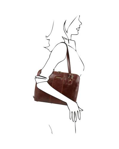 Tuscany Leather Ravenna Esclusiva borsa business per donna Marrone - TL141795/1