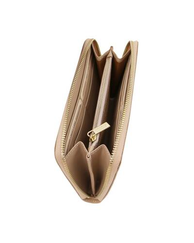 Tuscany Leather Venere - Esclusivo portafogli in pelle da donna con soffietti Champagne - TL142085/126