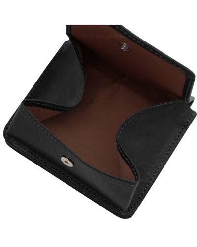 Tuscany Leather - Exclusive leather wallet with coin pocket Black - TL142059/2