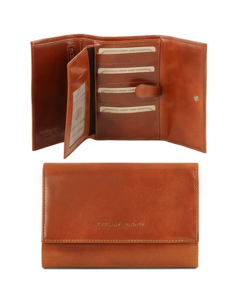 Tuscany Leather - Exclusive leather wallet for women Honey - TL140796/3