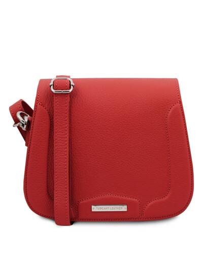 Tuscany Leather Jasmine - Leather shoulder bag Lipstick Red - TL141968/120