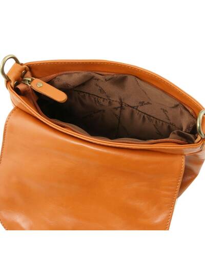 Tuscany Leather - TL Bag - Borsa morbida a tracolla con nappa Cognac - TL141223/6