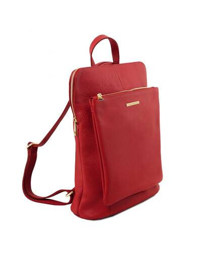 Tuscany Leather TL Bag Soft leather backpack for women Lipstick Red - TL141682/120