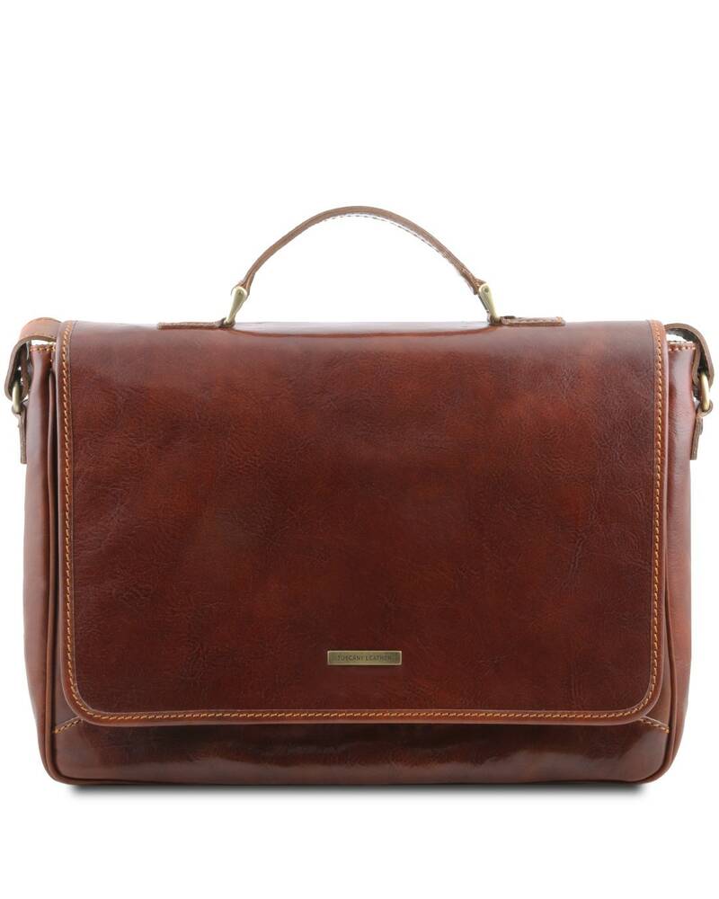 Tuscany Leather - Padova - Exclusive leather laptop case Brown - TL140891/1