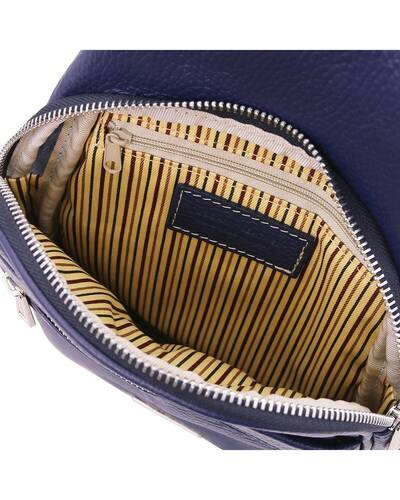 Tuscany Leather ALBERT Soft leather crossover bag Dark Blue - TL142022/107