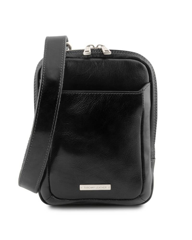 Tuscany Leather - Mark - Leather Crossbody Bag Black - TL141914/2
