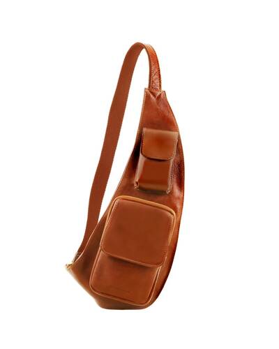 Tuscany Leather Leather crossover bag Honey - TL141352/3