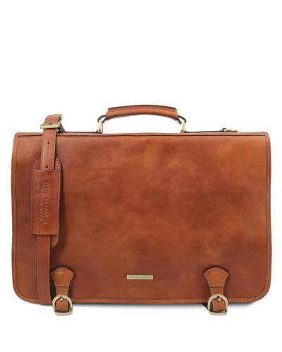 Tuscany Leather Ancona - Leather messenger bag Natural - TL142073/100