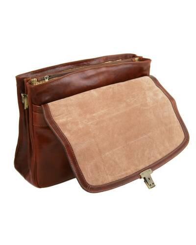 Tuscany Leather Alessandria - Cartella Porta notebook TL SMART multiscomparto in pelle Marrone - TL142067/1