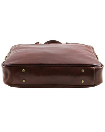 Tuscany Leather - Urbino - Cartella in pelle porta computer con tasca frontale Blu scuro - TL141241/107