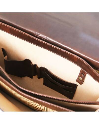 Tuscany Leather Cremona - Cartella in pelle 3 scomparti Nero - TL141732/2