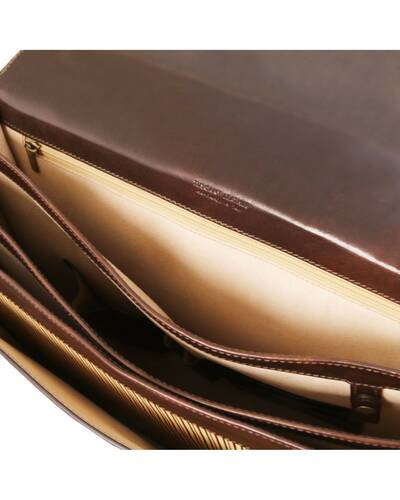 Tuscany Leather Cremona - Cartella in pelle 3 scomparti Nero - TL141732/2