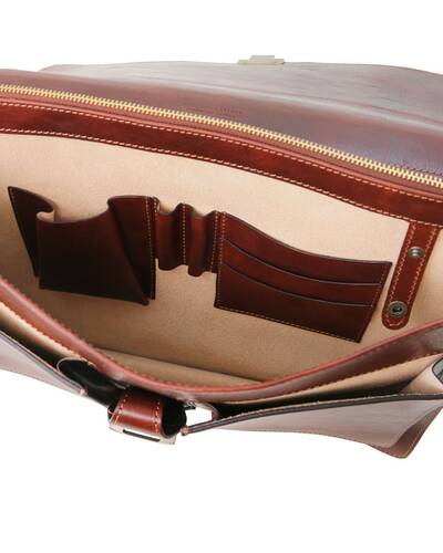 Tuscany Leather Assisi Cartella in pelle 3 scomparti Miele - TL141825/3