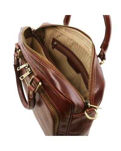 Tuscany Leather TL Messenger Borsa a tracolla porta notebook in pelle 2 scomparti Marrone - TL141650/1