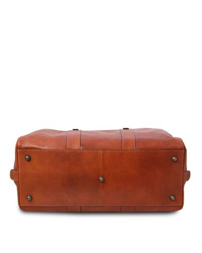 Tuscany Leather TL Voyager - Borsa da viaggio in pelle con tasca frontale Marrone - TL142140/1