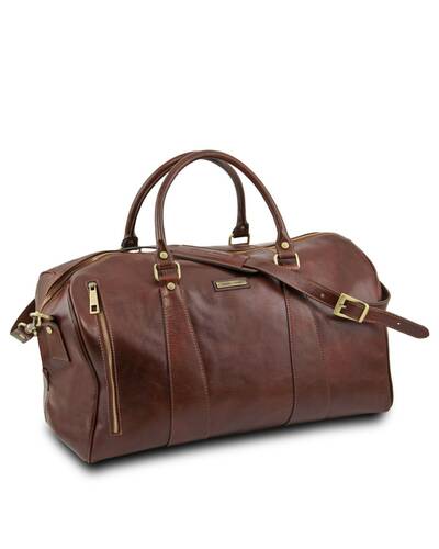 Tuscany Leather TL Voyager Travel leather duffle bag - Large size Brown - TL141794/1