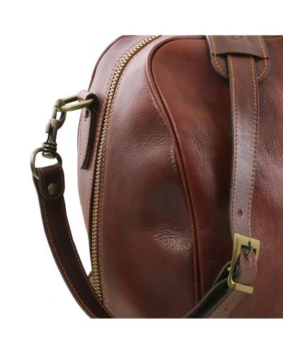 Tuscany Leather Lisbona Borsa da viaggio in pelle - Misura grande Marrone - TL141657/1