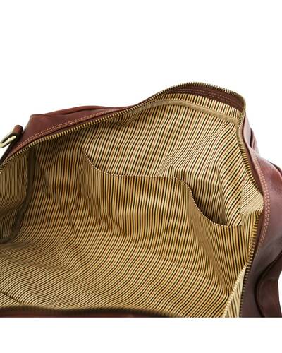 Tuscany Leather Lisbona Travel leather duffle bag - Large size Brown - TL141657/1