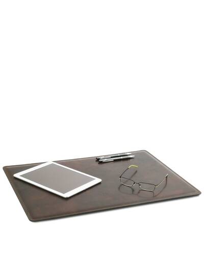 Tuscany Leather - Leather Desk Pad, Dark Brown - TL141892/5