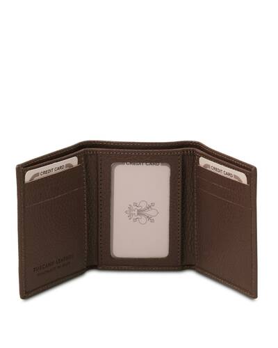 Tuscany Leather - Exclusive soft 3 fold leather wallet Dark Brown - TL142086/5