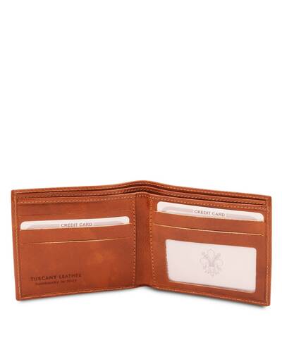 Tuscany Leather Exclusive 2 fold leather wallet for men Honey - TL142056/3
