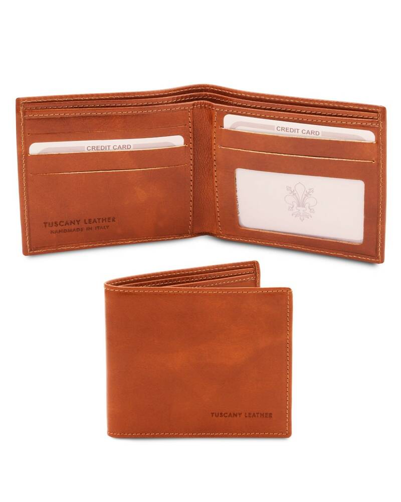 Tuscany Leather Exclusive 2 fold leather wallet for men Honey - TL142056/3