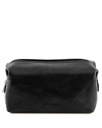 Tuscany Leather - Smarty - Leather toilet bag - Small size Black - TL141220/2